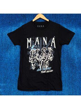 Mana Vivir Sin Aire 2025 Tour Dates Skeleton Mariachi Tee S